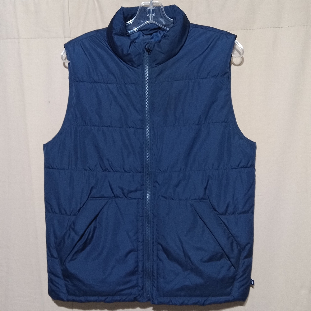 Gap Kids Blue Puffer Vest Size XXL14/16 Full Zip Pockets